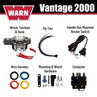 Warn Vantage 2000 Series 12 Volt Dc Powered Electric Atv Winch  2000-lb