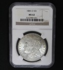 1885 O Morgan Silver Dollar Graded Ngc Ms62 Rainbow Color Toned Certified Coin 