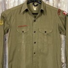 Vintage 40s Boys Scout Uniform Shirt W Patches Metal Buttons Boy Scouts Of Ameri