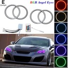 Universal Rgb Led Angel Eye Halo Ring Car Headlight Drl Fog Light Speaker Grille