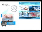  75409ca Argentina 2025 Antarctica Antarctic Station ship penguins fauna S s Fdc