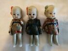 Antique Porcelain China Doll Lot Of 3 - Early 1930 s