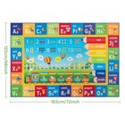 Educational Kids Rug For Playroom 4x6 Feet  Non Slip Play Mat With Abc Alphab   