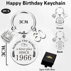 Happy Birthday Gifts For Women Men - 30th 40th 50th 60th Keychain With Cake C   