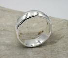 Band Solid 925 Sterling Silver Wide Band Ring Statement Handmade Ring All Size