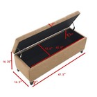 47 5  Upholstered Storage Bench linen Button-tufted Ottoman For Bedroom Entryway