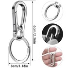 4pcs Carabiner Clip Keychain Metal Carabiner Shape Key Ring Keyring Key Holder