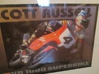 Vintage Harley Davidson Vr 1000 Racing Poster Rare Double Sided Russel   Picote