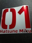 Miku Hatsune 01 Vocaloid Holo Foil Red Sticker Vinyl Decal Waterproof 