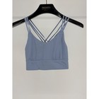 Offline By Aerie Real Me Strappy Back Sports Bra Blue V-neck Athleisure M