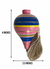 Lot  3  Trompo Cl  sico De Madera Pintado-classic Handmade Colored Wood Spinning