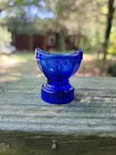 Vintage Wyeth Embossed Cobalt Blue Glass Eye Wash Cup