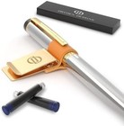  Fountain Pen - Medium Nib 0 5mm   Includes 6 Ink Cartridges  3 Metallic Silver