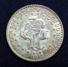 1913 Brazil 1000 Reis Silver Coin Km  510