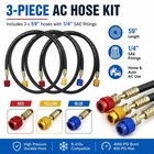 3 Piece Ac Manifold Gauge Hose Kit 59  Refrigerant Hoses Hvac Hoses Set