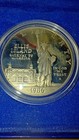 1986 Ellis Island Liberty Dollar   Half Dollar 90  Silver Coin Set Box