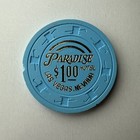 Paradise Hotel  1 Obsolete Blue Casino Chip Las Vegas Nevada 1976 Vintage