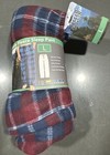 Rugged Frontier Men s Comfy Fleece Sleep Lounge Pant  Size L - Red blue