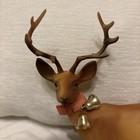 Vintage Deer Reindeer Christmas Decor Figure Hard Plastic  Hong Kong 8 Inches