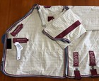 Rambo Optimo Supreme Disc Front Horse Summer Fly Uv Sheet W neck -75  Navy Check