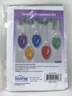 Sunrise Craft Sequin Ornament Kit Festive Holiday Bulbs Set Of 5 Christmas  new 
