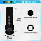 17mm Hex Impact Bit Socket  H17 1 2-inch Impact Drive Allen Socket  Cr-mo Steel