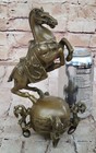 Real Chinese Folk Feng Shui Bronze Zodiac Year War Tang Horse Statue Bronze