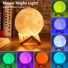 Led Moon Night Light Galaxy Lamp Kids Bedroom Decor Birthday Gift 8cm 