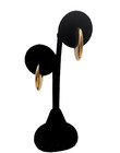 Givenchy Thick Gold Hoop Vintage Earrings Mcm Mid Century Modern Paris Ny Clipon
