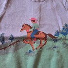 Janie And Jack Girls Cowgirl Sweater Size 4 Purple 