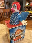 Vintage 1971 Mattel Jack N The Box Clown Tin Litho Music Box Metal Retro Display
