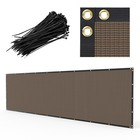 8ft Privacy Fence Screen Windscreen Fencing Mesh Shade Cover Garden Brown 1-150
