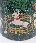 Vtg Mcm Cera Hunt Of The Unicorn Ice Bucket Captive Fantasy Horse Dogs Bar Tools