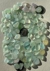 100 Surf Tumbled Seaglass Gems pale Blue  Seafoam  Pale Lavender  2 Yellow small