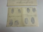 1922 Antique Mckenna Family Thumbprints Original Fingerprints Ephemera