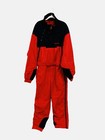Edelweiss Ski Suit One Piece Snowsuit Snow Bib Vintage Retro Red black Size Xl