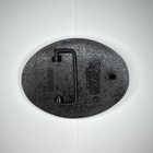 Vintage Metal Western Belt Buckle Oil Pumpjack Oval Silver black 1 75 