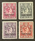 Travelstamps  1951 St  Lucia Stamps Scott  152-155 - New Constitution - Mnh Og