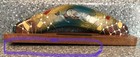 Handcrafted Handpainted Hardwood Boomerang W Stand  Aboriginal Made In Australia