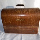 Vintage 1900s Singer Model Sewing Machine W bentwood Case