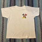 Vintage 80s Disney Mickey Donald Goofy Minnie Daisy Pluto Mens Large Shirt White