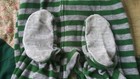 Carter   s Size 6 Footed Santa s Helper Fleece One Piece Pajama  Euc Zip Pjs