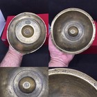 Antique 18th C Islamic Arabic Ottoman Calligraphy Bronze Prayer Bowl Beggar Bowl