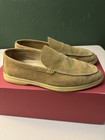 Scarossso Ludovico Beige Suede Slip-on Dress Loafers Almond Toe Men   s 8 5