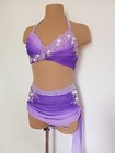 Two Piece Blue Solo Lyrical Dance Costume Contemporary Leotard