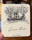 Anne Rice Signed Bookplate With New Orleans Illustration