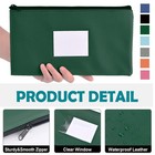 7 Pack Bank Deposit Money Bags With Zipper  Pu Leather Cash Pouches With Label