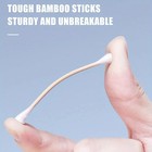 1000 Count Cotton Swabs With Bamboo Sticks  Double Round Thick Cotton Buds For