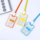 Id Badge Holder Double-sided Windows Clear Vertical Card Holder With Lanyard
