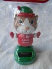 New Solar Powered Dancing Merry Christmas Santa Claws Cat Kitty Bobble Head Toy